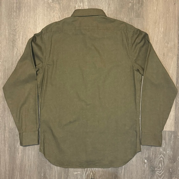 Taylor Stitch Sanded Canvas Mechanic Shirt in Moss Green Size 42/Large - Picture 6 of 8